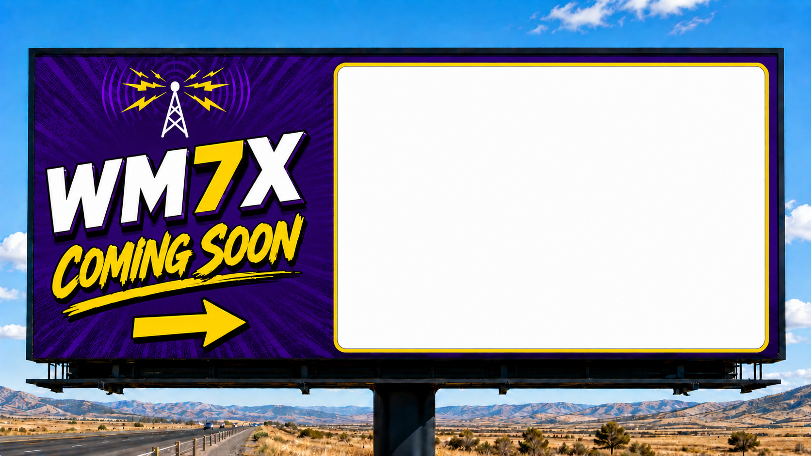 WM7X Coming Soon billboard
